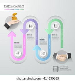 Timeline infographic template for business concept, Vector illustration.