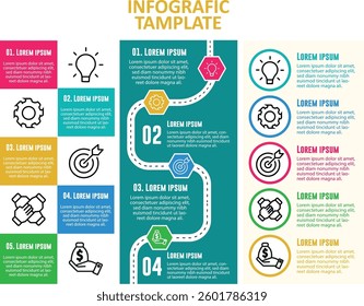 Timeline Infographic Template for Business Planning and Workflow