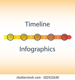 Timeline Infographic. Template for Business. Vector Illustration.