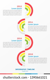 Timeline infographic template. Can be used for process, presentation, diagram, workflow layout, info graph, web design. Vector design template.