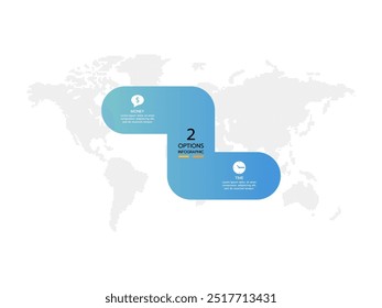 Timeline infographic template. Concept 2 steps timeline journey.