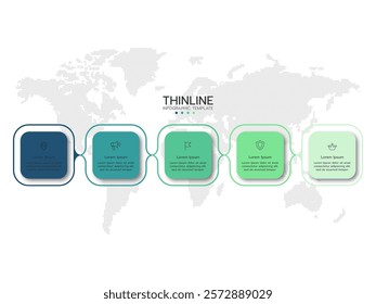 Timeline infographic template. The concept with 5 options or 5 5-step timeline journeys for business presentation.