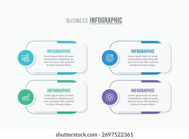 Diseño de Plantilla infográfica de línea de tiempo. 3-4-5 opciones o pasos de diseño de Plantilla de infografía de negocios. Se puede utilizar para el diagrama de proceso, presentaciones, diseño de flujo de trabajo, diagrama de flujo, pasos, Anuncio.