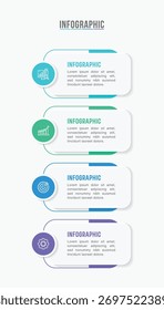 Projeto de modelo de infográfico de linha de tempo. 3-4-5 opções ou etapas design de modelo de infográfico de negócios. Pode ser usado para diagrama de processo, apresentações, layout de fluxo de trabalho, fluxograma, etapas, banner.