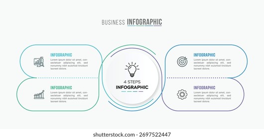 Diseño de Plantilla infográfica de línea de tiempo. 3-4-5 opciones o pasos de diseño de Plantilla de infografía de negocios. Se puede utilizar para el diagrama de proceso, presentaciones, diseño de flujo de trabajo, diagrama de flujo, pasos, Anuncio.
