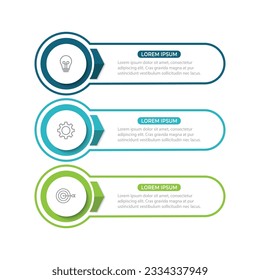 Timeline infographic template design with arrows and circles. Business concept with 3 options