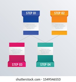 Timeline infographic template design. Business concept infograph with 4 options, steps or processes. Vector visualization can be used for workflow layout, diagram, annual report, web