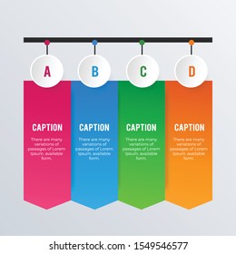 Timeline infographic template design. Business concept infograph with 4 options, steps or processes. Vector visualization can be used for workflow layout, diagram, annual report, web