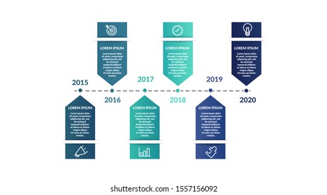 timeline infographic template design for presentation