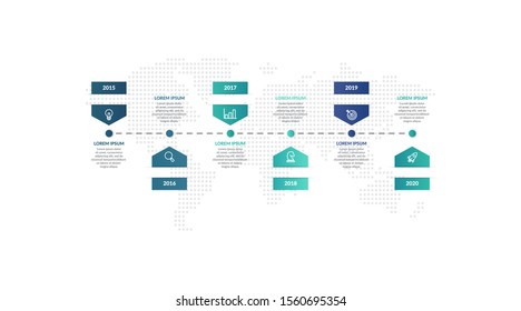 timeline infographic template design for presentation
