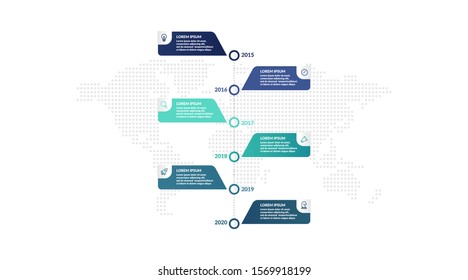 timeline infographic template design for presentation