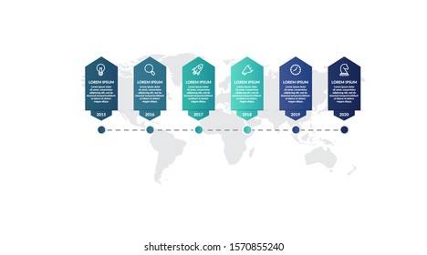 timeline infographic template design for presentation