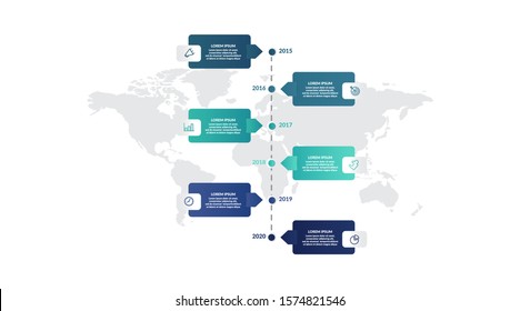 timeline infographic template design for presentation