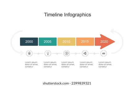 timeline infographic template design for presentation