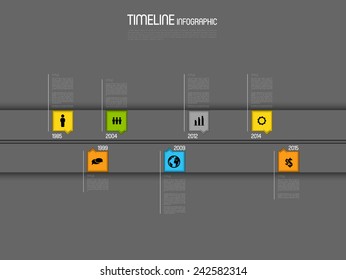 timeline infographic template with icons
