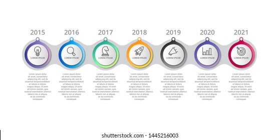 timeline Infographic template with icons options or steps . circle infographic . business infographic for process diagram, presentations, workflow layout, banner, flow chart, info graph.