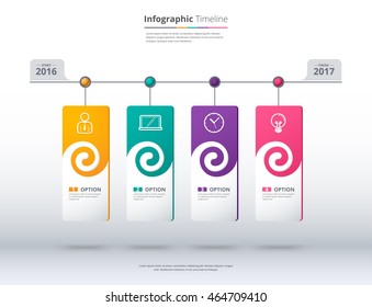 Timeline infographic template. label design for presentation. vector stock.