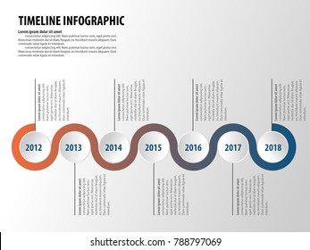 Timeline infographic template in modren style.Blue grey color tone illustration. Vector eps10.