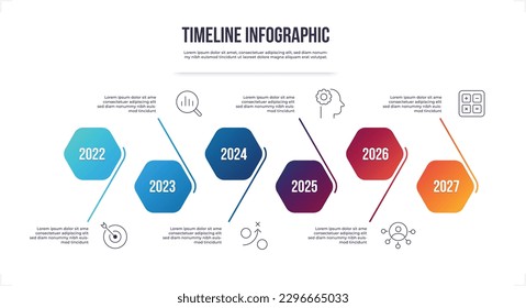 Timeline infographic template progression business concept.