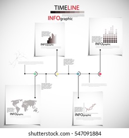 Timeline infographic template. Vector business concept.