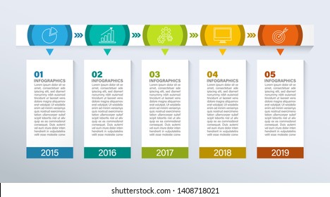 Timeline Infographic Template Vector for Diagrams, Graphs, Web Design.