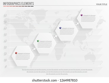 Timeline infographic thin line design with hexagon 4 options