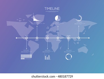 Timeline Infographic transparent. Vector design illustration template.

