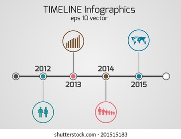 timeline infographic vector