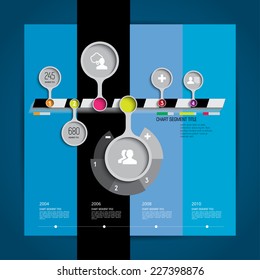Timeline infographic, vector