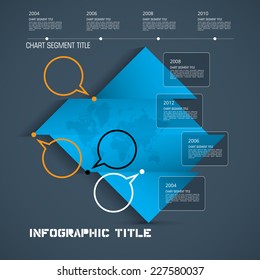 Infografik der Timeline, Vektorgrafik 