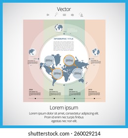 Timeline infographic, vector 