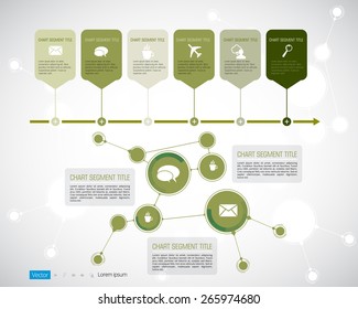 Timeline infographic, vector