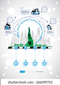 Timeline. Infographic vector