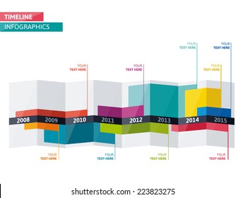 Timeline Infographic. Vector CV, Resume, Business Presentation, Project Workflow Design Template.