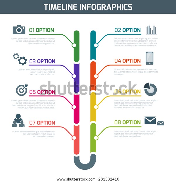 Timeline Infographic Vector Cv Resume Business Stock Vector (Royalty ...