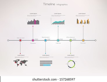 Timeline Infographic. Vector design template.