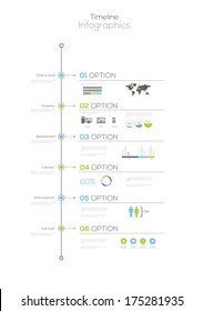 Timeline Infographic. Vector design template. 