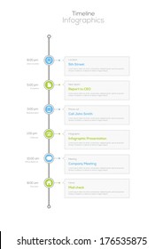 Timeline Infographic. Vector design template. 