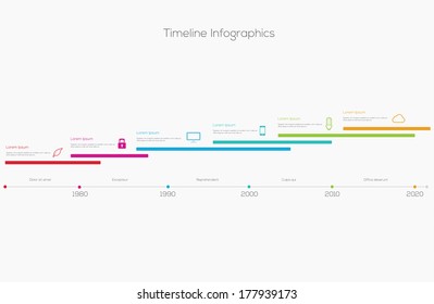 Timeline Infographic. Vector design template.