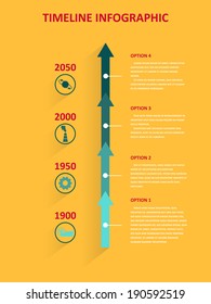 Timeline Infographic, Vector design template 