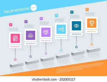 Timeline Infographic. Vector design template eps 10.