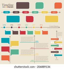 Timeline Infographic. Vector design template. 