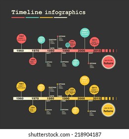 Timeline Infographic. Vector design template.