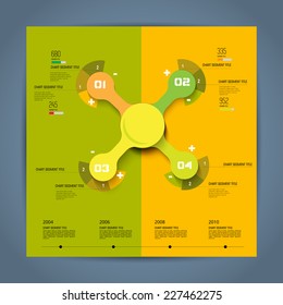 Infografik zur Zeitlinie. Vektordesign-Vorlage. 