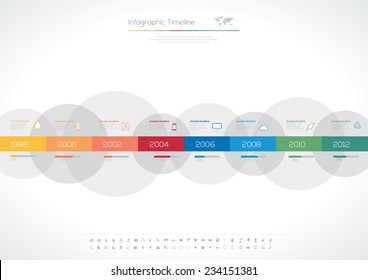 Timeline Infographic. Vector design template.