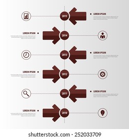 Timeline Infographic, Vector design template.