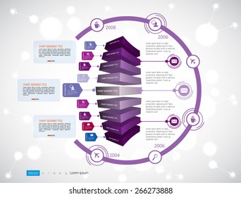 Timeline Infographic, Vector design template