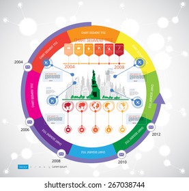 Timeline Infographic, Vector design template
