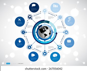 Timeline Infographic, Vector design template