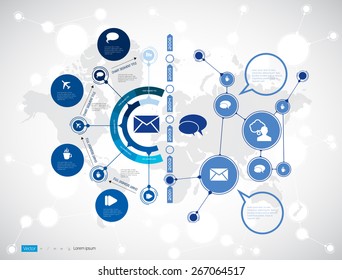 Timeline Infographic, Vector design template